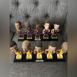 Lakers Bobble heads Carls Jr. Collectors series 2003-2004 GOLD JERSEY SET ONLY